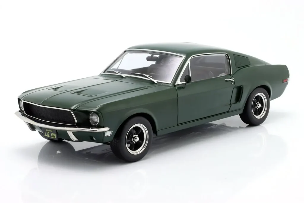 โมเดลรถ 1:12 Ford Mustang GT Fastback Movie Edition Steve McQueen “Lt. Frank Bullitt” Film “Bullitt” ( ) ปี 1968 สีด้านเขียวเข้ม KK-Scale