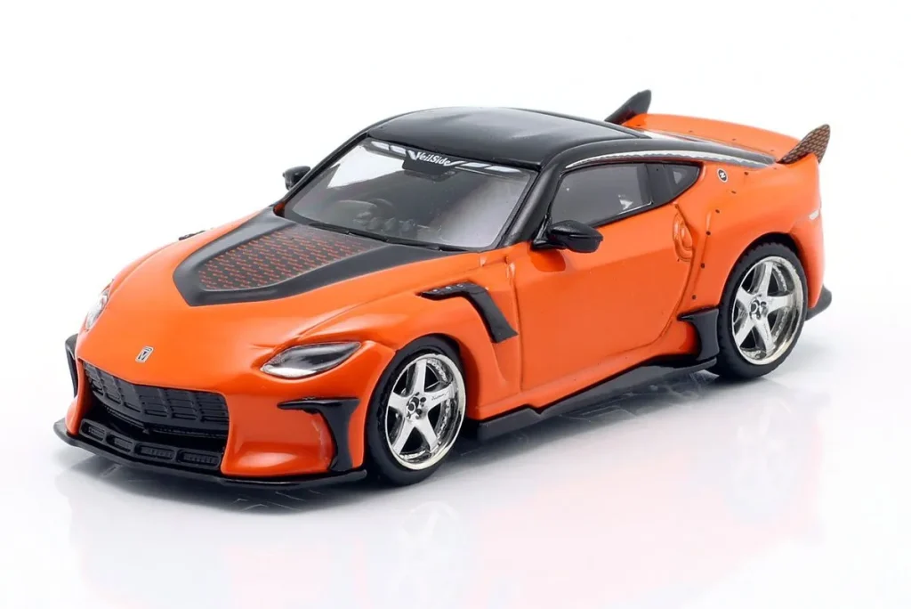 โมเดลรถ 1:64 Nissan VeilSide FFZ400 Fairlady สีส้ม / ดำ Tarmac Works
