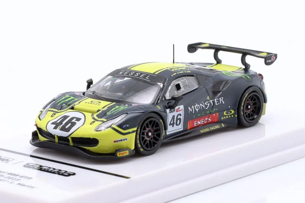 โมเดลรถ 1:64 Ferrari 488 GT3 #46 Valentini Rossi, Alessio Salucci, Luca Marini 12h Gulf (Yas Marina / Abu Dhabi) ปี 2019 Tarmac Works