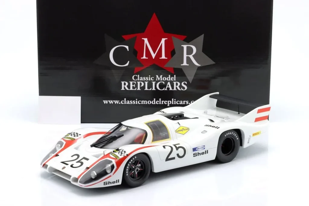โมเดลรถ 1:12 Porsche 917 Langheck / Longtail #25 Vic Elford, Kurt Ahrens jr. โพลโพซิชัน 24h LeMans ปี 1970 CMR