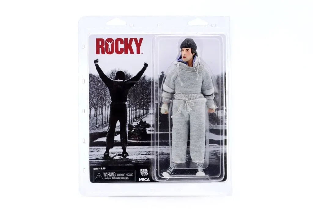ของที่ระลึก Rocky Balboa Action-ฟิกเกอร์ พร้อม Trainingsanzug เทา 20cm Neca
