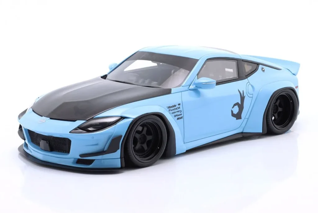 โมเดลรถ 1:18 Nissan Fairlady Z Pandem ปี 2025 สี China น้ำเงิน GT-SPIRIT