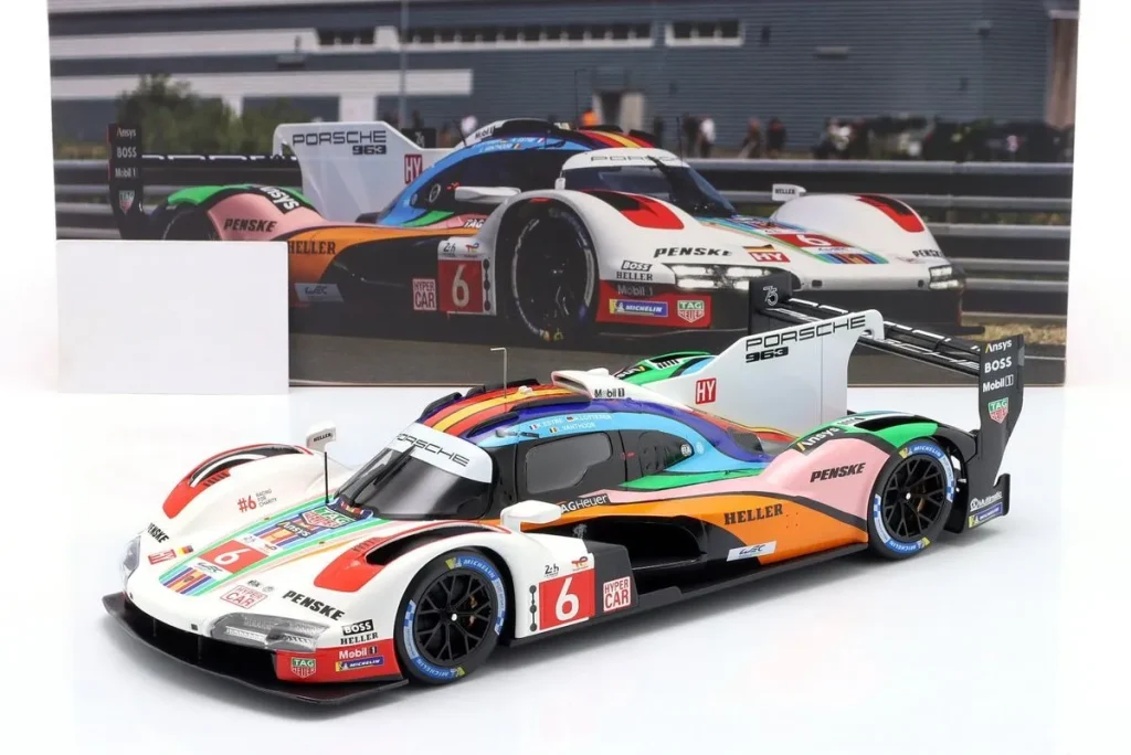 โมเดลรถ 1:18 Porsche 963 #6 Kévin Estre, André Lotterer, Laurens Vanthoor 24 ชั่วโมง เลอมังส์ ปี 2023 Ixo