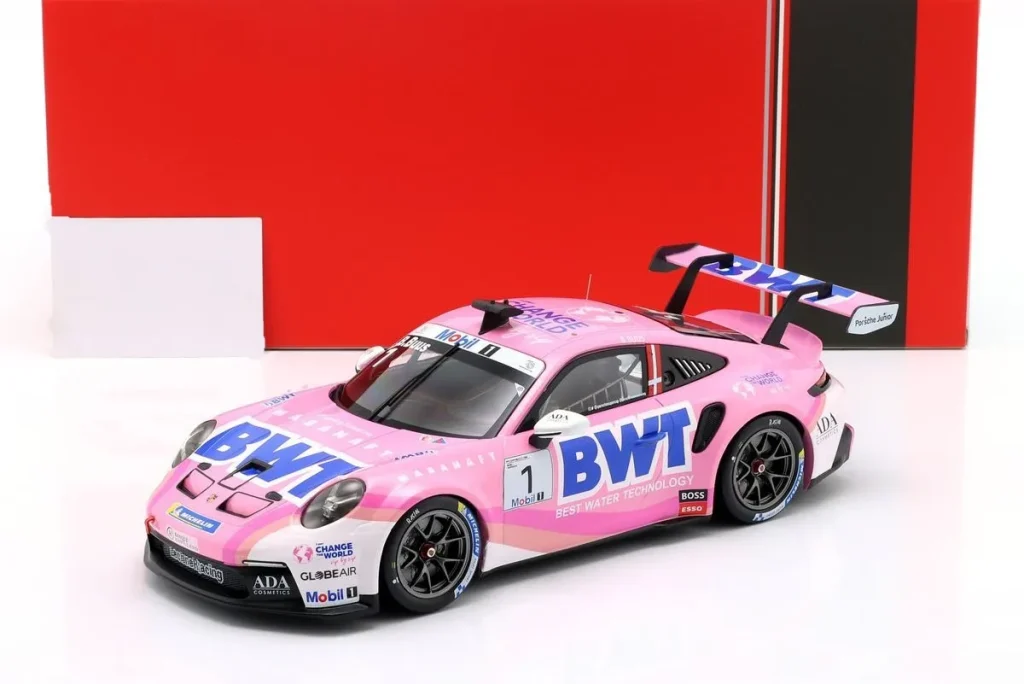 โมเดลรถ 1:18 Porsche 911 GT3 Cup #1 Bastian Buus Porsche Supercup ปี 2023 Ixo