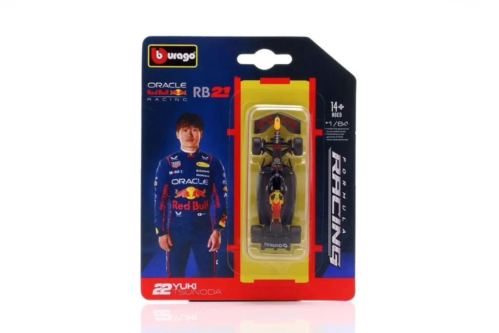 โมเดลรถ 1:43 Red Bull Racing RB21 #22 Yuki Tsunoda ฟอร์มูล่าวัน ปี 2025 Bburago 18-58003 #22