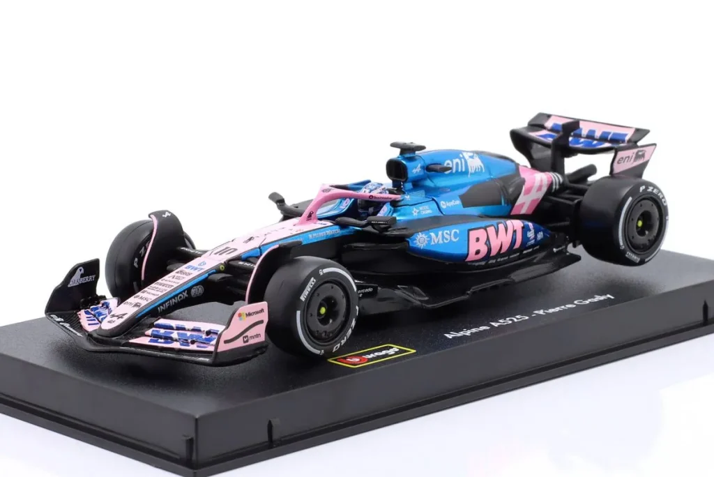 โมเดลรถ 1:43 Alpine A525 #10 Pierre Gasly ฟอร์มูล่าวัน ปี 2025 Bburago 18-38258 #10