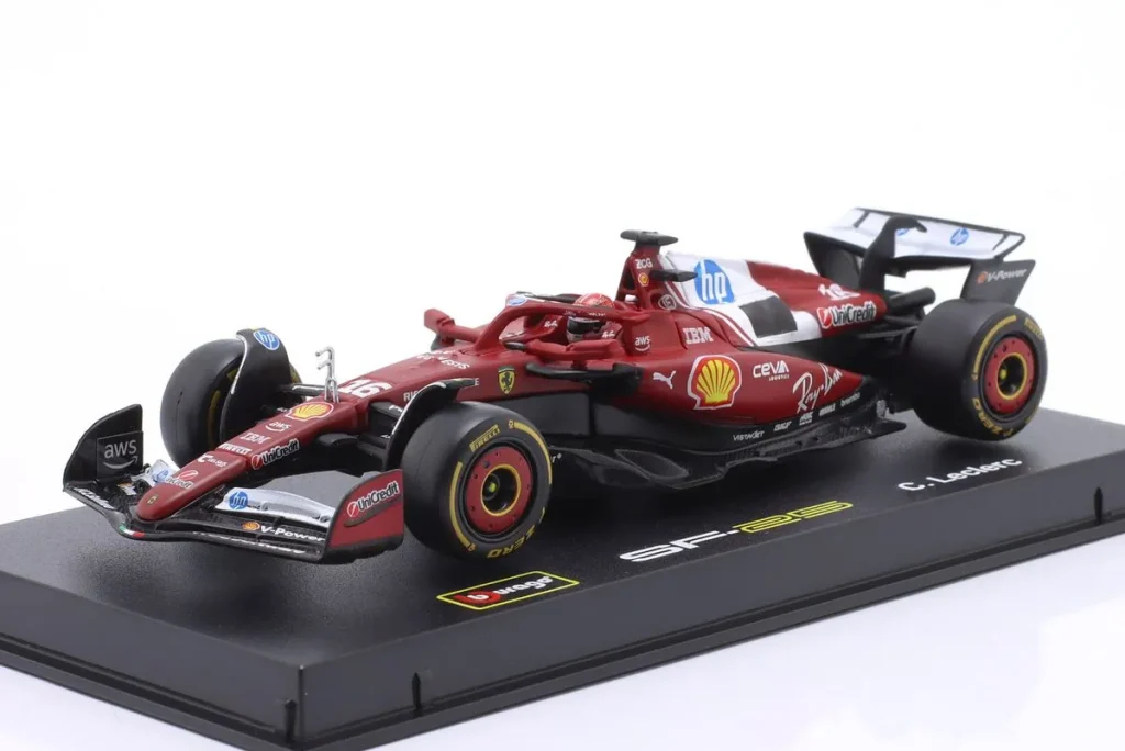 โมเดลรถ 1:43 Ferrari SF-25 #16 Charles Leclerc ฟอร์มูล่าวัน ปี 2025 Bburago 18-36852 #16
