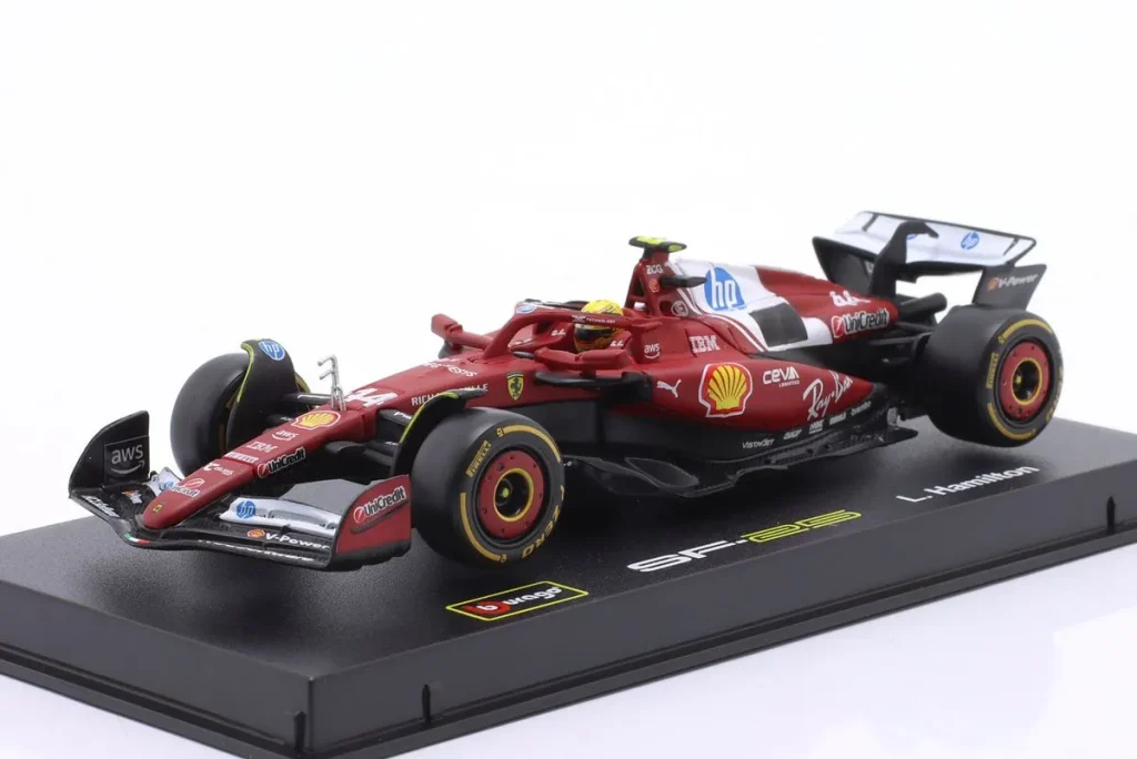 โมเดลรถ 1:43 Ferrari SF-25 #44 Lewis Hamilton ฟอร์มูล่าวัน ปี 2025 Bburago 18-36852 #44
