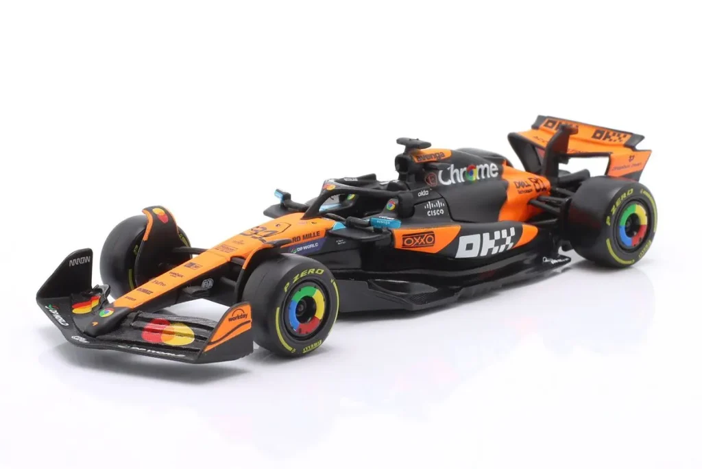 โมเดลรถ 1:43 McLaren MCL39 #81 Oscar Piastri อันดับ 9 Australien GP (Melbourne) ฟอร์มูล่าวัน ปี 2025 Bburago 18-38248 #81