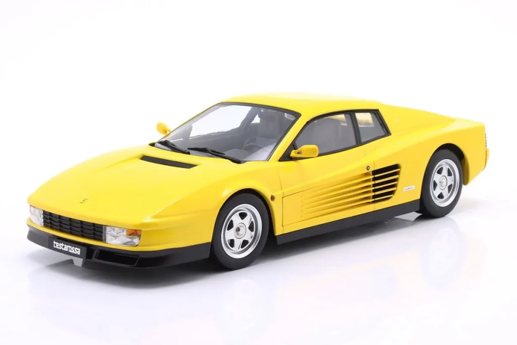 โมเดลรถ 1:18 Ferrari Testarossa ปี 1986 สีเหลือง KK-Scale