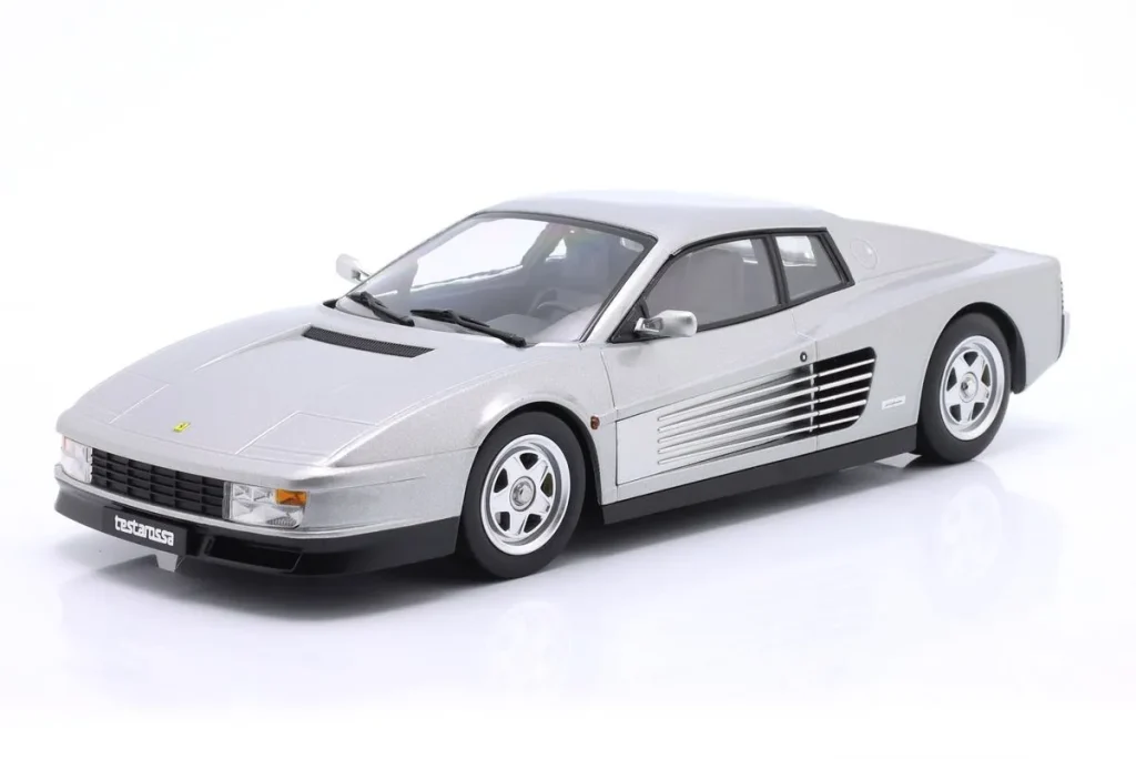 โมเดลรถ 1:18 Ferrari Testarossa ปี 1986 สีเทาเงินเมทัลลิก KK-Scale