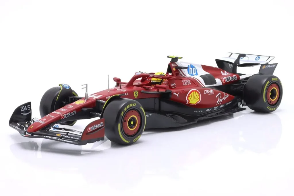 โมเดลรถ 1:18 Ferrari SF-25 #44 Lewis Hamilton ฟอร์มูล่าวัน ปี 2025 Bburago 18-16822 #44