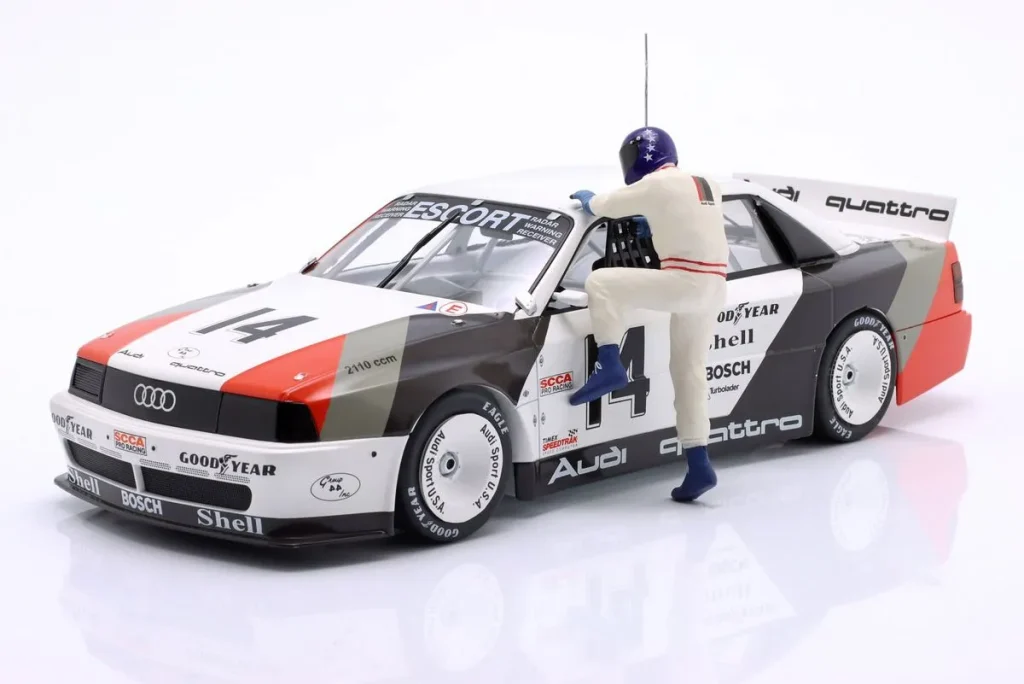 โมเดลรถ 1:18 Audi 200 quattro #14 Hans-Joachim Stuck ผู้ชนะ Cleveland Trans-Am Championship ปี 1988 WERK83 W1801401 + AE180228