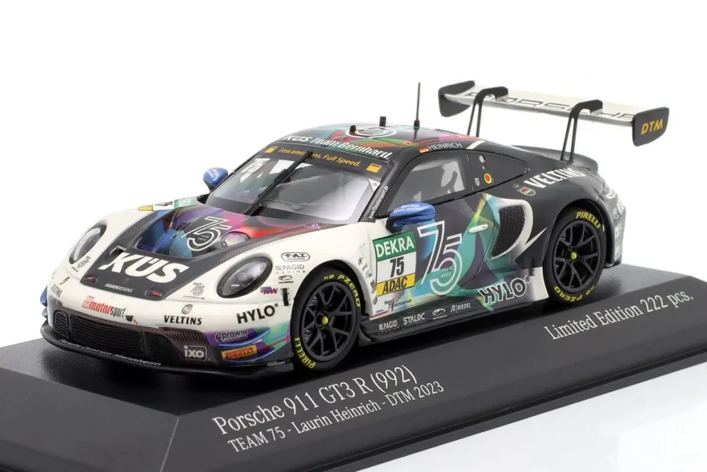 โมเดลรถ 1:43 Porsche 911 (992) GT3 R #75 Laurin Heinrich DTM ปี 2023 Minichamps