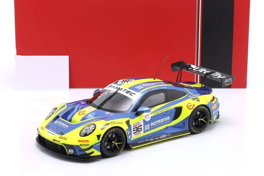 โมเดลรถ 1:18 Porsche 911 (992) GT3 R #96 Julien Andlauer, Sven Müller, Patric Niederhauser 24 ชั่วโมง สปา ปี 2024 Ixo