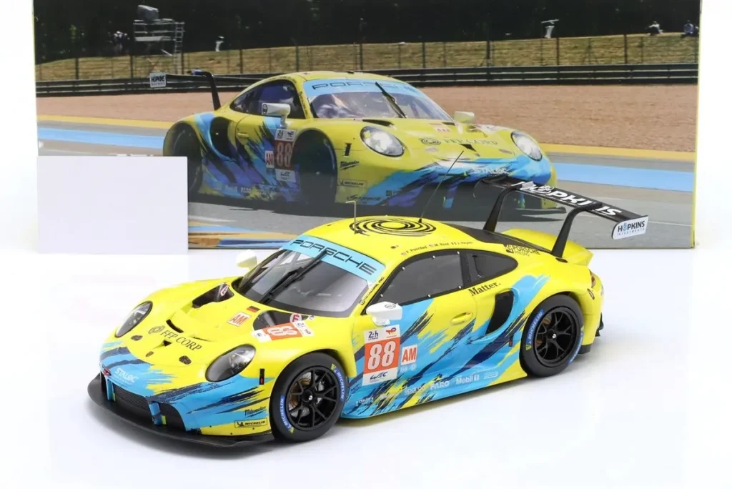 โมเดลรถ 1:18 Porsche 911 RSR-19 #88 Fred Poordad, Maxwell Root, Jan Heylen 24 ชั่วโมง เลอมังส์ ปี 2022 Ixo