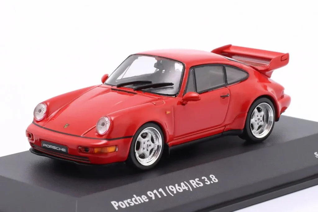 โมเดลรถ 1:43 Porsche 911 (964) RS 3.8 ปี 1994 สีแดงอินเดีย Solido