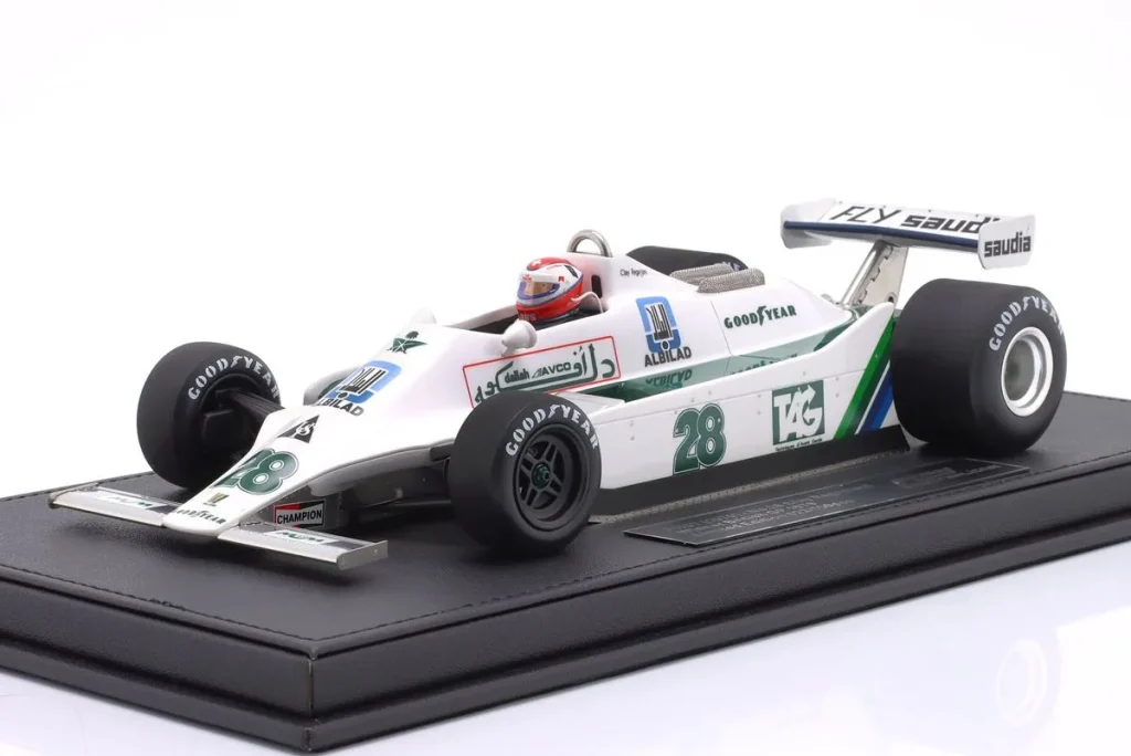 โมเดลรถ 1:18 Williams FW07 #28 Clay Regazzoni ผู้ชนะ Großbritannien GP (Silverstone) ฟอร์มูล่าวัน ปี 1979 GP Replicas