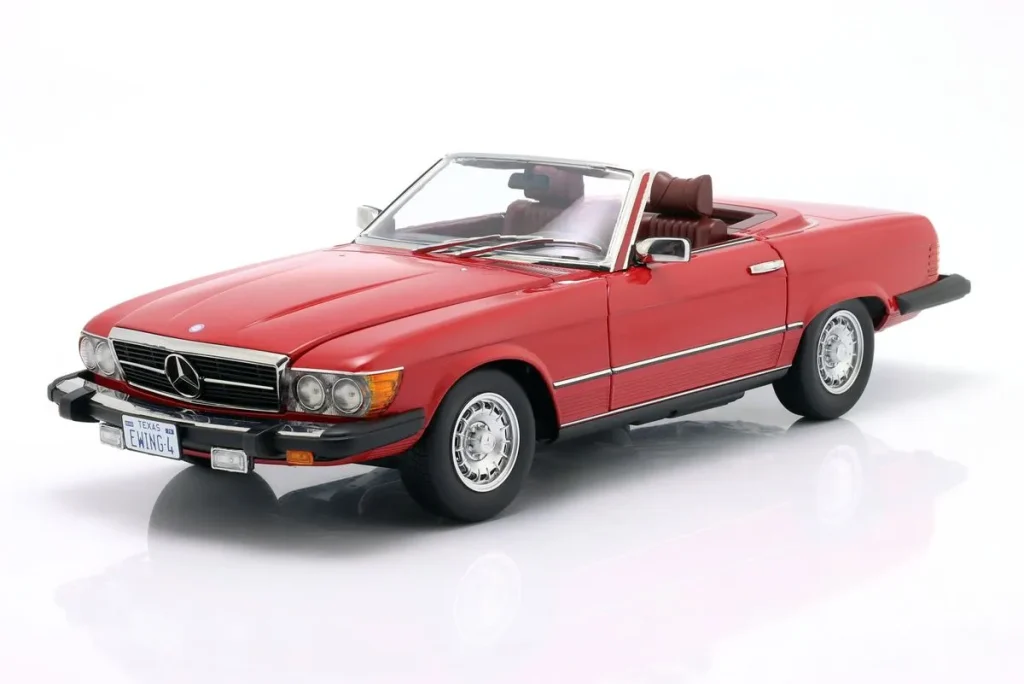 โมเดลรถ 1:12 Mercedes-Benz 450 SL (R107) US-Version TV-Serie “Dallas” (1978-1991) ปี 1979 สีแดง KK-Scale