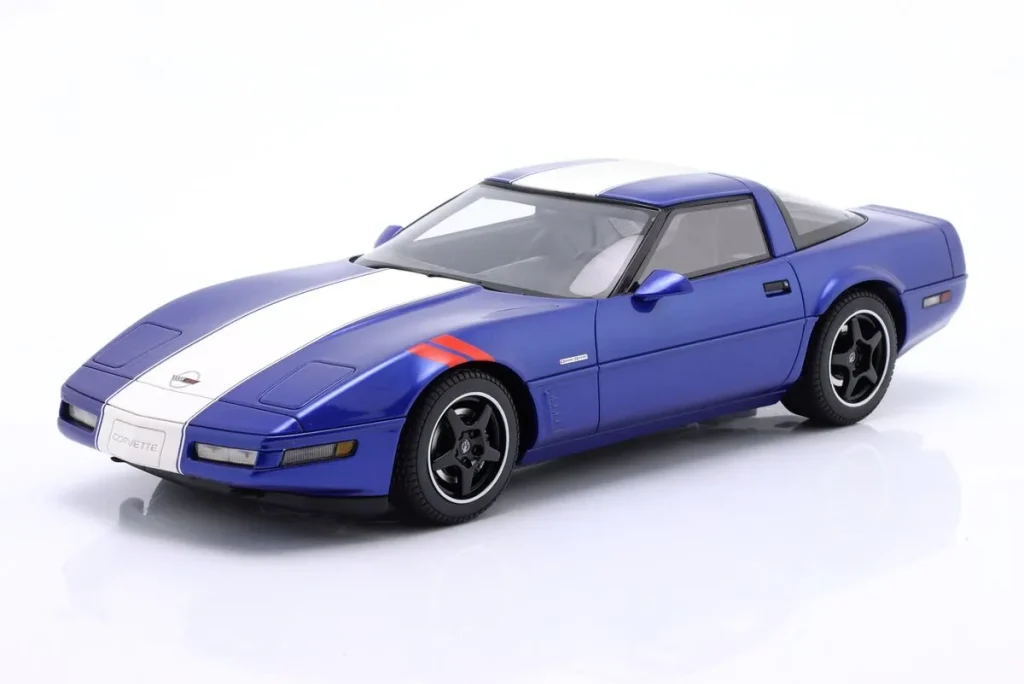 โมเดลรถ 1:18 Chevrolet Corvette C4 Grand Sport ปี 1996 สี admiral น้ำเงิน GT-SPIRIT