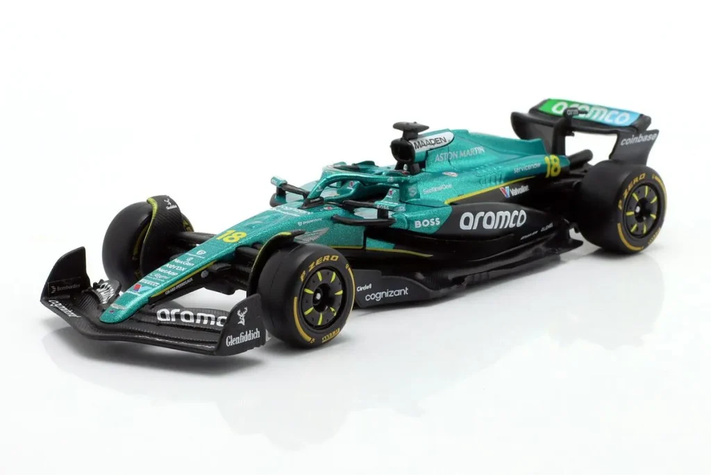 โมเดลรถ 1:43 Aston Martin AMR25 #18 Lance Stroll ฟอร์มูล่าวัน ปี 2025 Bburago