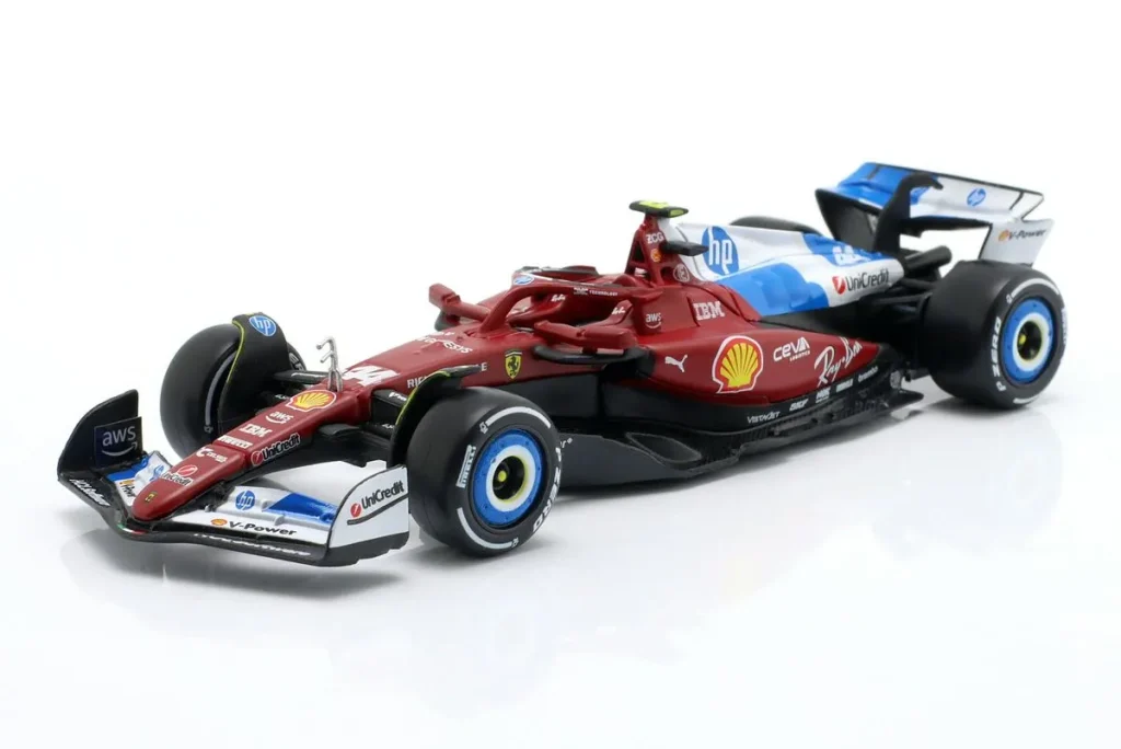 โมเดลรถ 1:43 Ferrari SF-25 #44 Lewis Hamilton อันดับ 8 Miami GP ฟอร์มูล่าวัน ปี 2025 Bburago