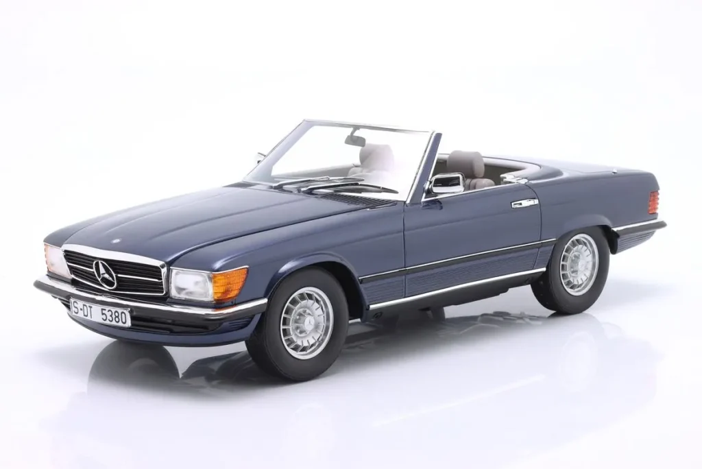 โมเดลรถ 1:12 Mercedes-Benz 380SL (R107) Cabriolet ปี 1983 สีน้ำเงินเมทัลลิก Matrix