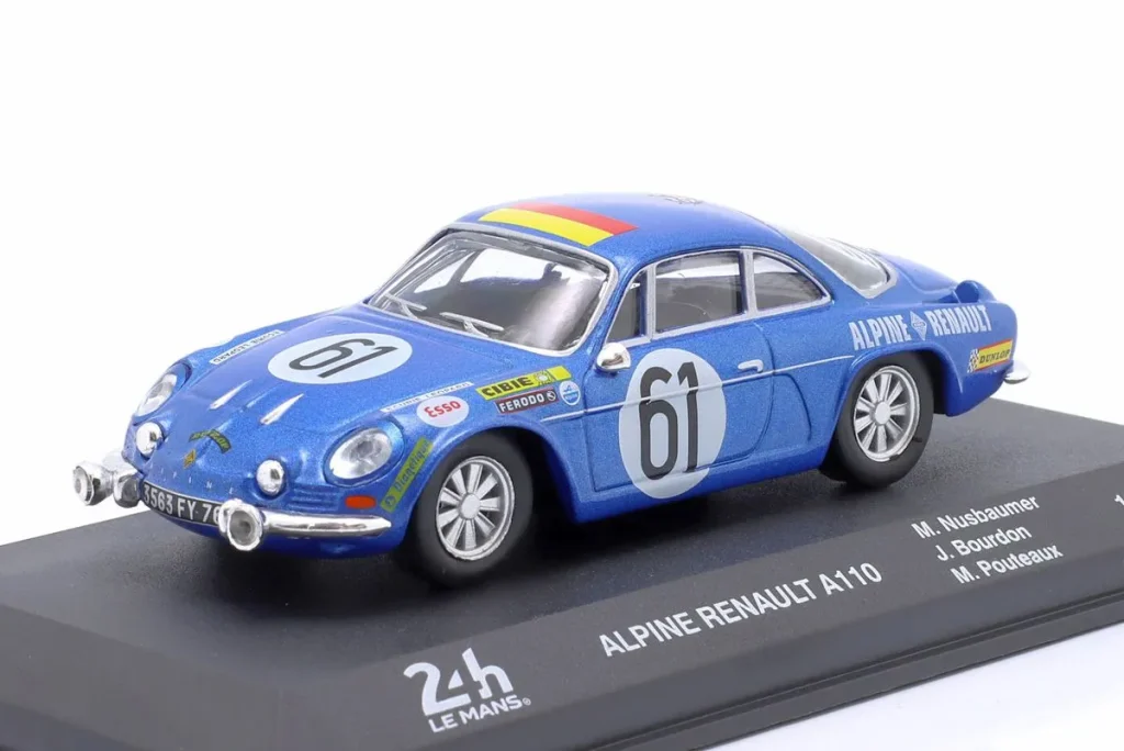 โมเดลรถ 1:43 Alpine Renault A110 #61 Naurice Nussbaumer, Joseph Bourdon, Michel Pouteaux 24 ชั่วโมง เลอมังส์ ปี 1968 Altaya