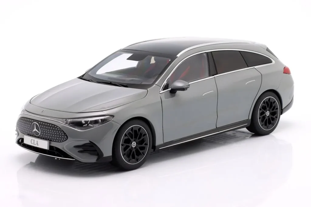 โมเดลรถ 1:18 Mercedes-Benz CLA Shooting Brake (X174) ปี 2025 สี Manufaktur เทา uni NZG