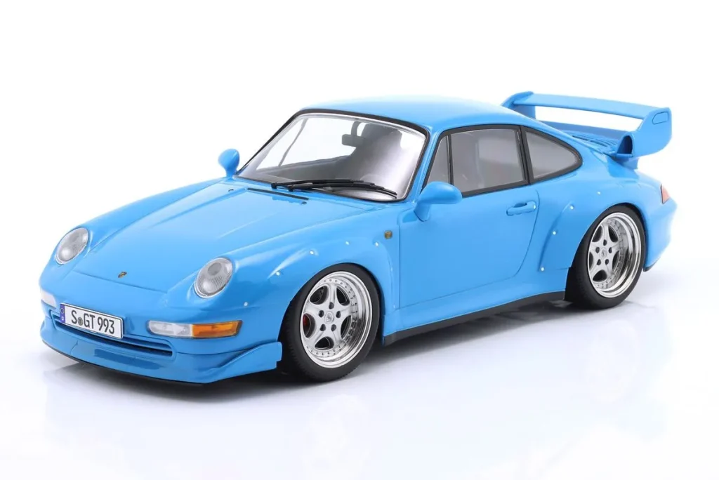 โมเดลรถ 1:18 Porsche 911 (993) GT2 ปี 1996 สี Riviera น้ำเงิน KK-Scale KKDC181423S