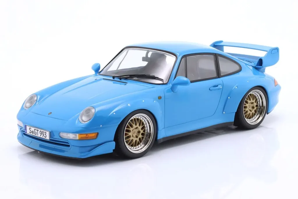 โมเดลรถ 1:18 Porsche 911 (993) GT2 ปี 1996 สี Riviera น้ำเงิน KK-Scale KKDC181423B