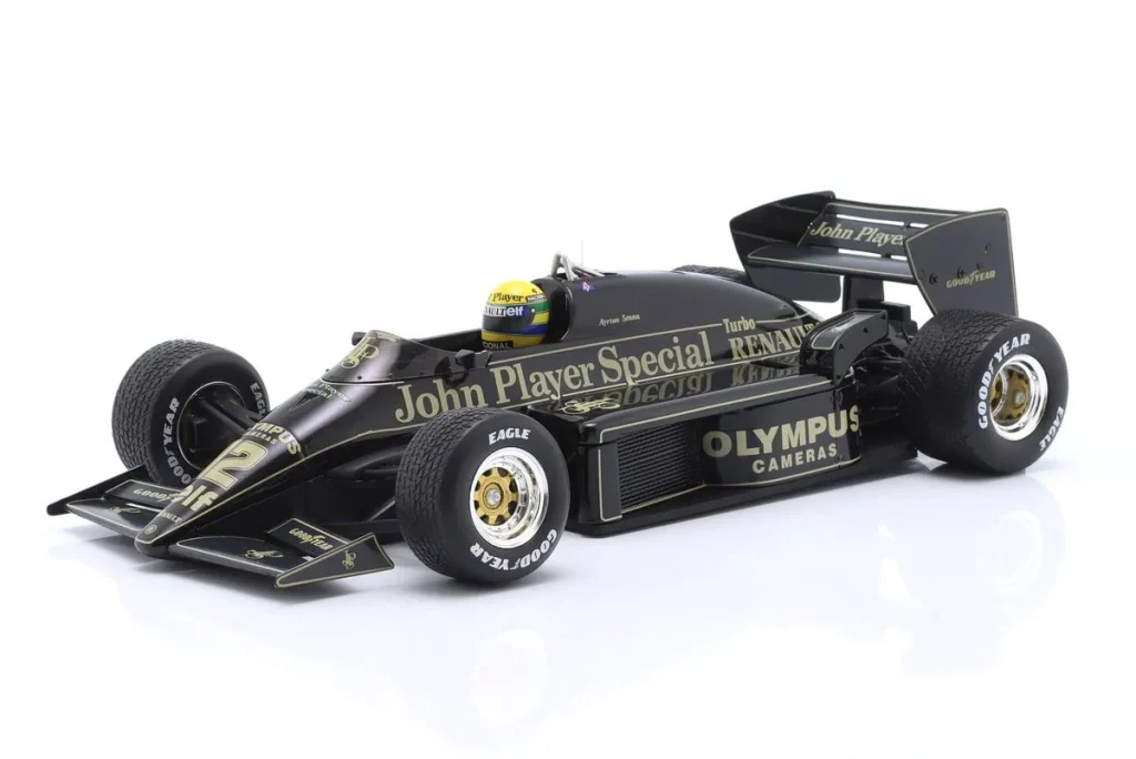 โมเดลรถ 1:18 Lotus 97T #12 Ayrton Senna โพลโพซิชัน & ผู้ชนะ Portugal GP (Estoril) ฟอร์มูล่าวัน ปี 1985 Premium X SENR18001 (SEN18001) + BUCH