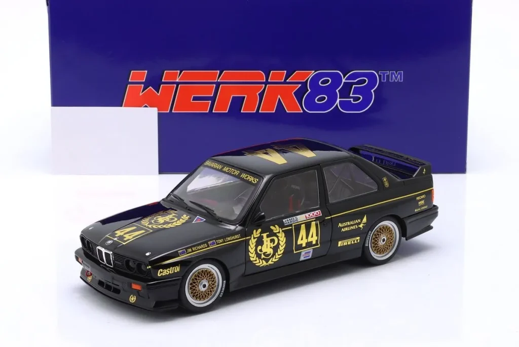 车型 1:18 BMW M3 (E30) #44 Jim Richards, Tony Longhurst Klassensieger Div 2 1000km Bathurst 年 1987 WERK83