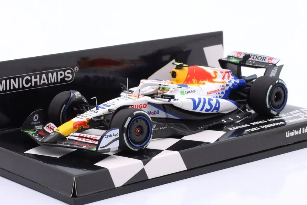 โมเดลรถ 1:43 Racing Bulls VCARB 02 #22 Yūki Tsunoda ฟอร์มูล่าวัน ปี 2025 Minichamps