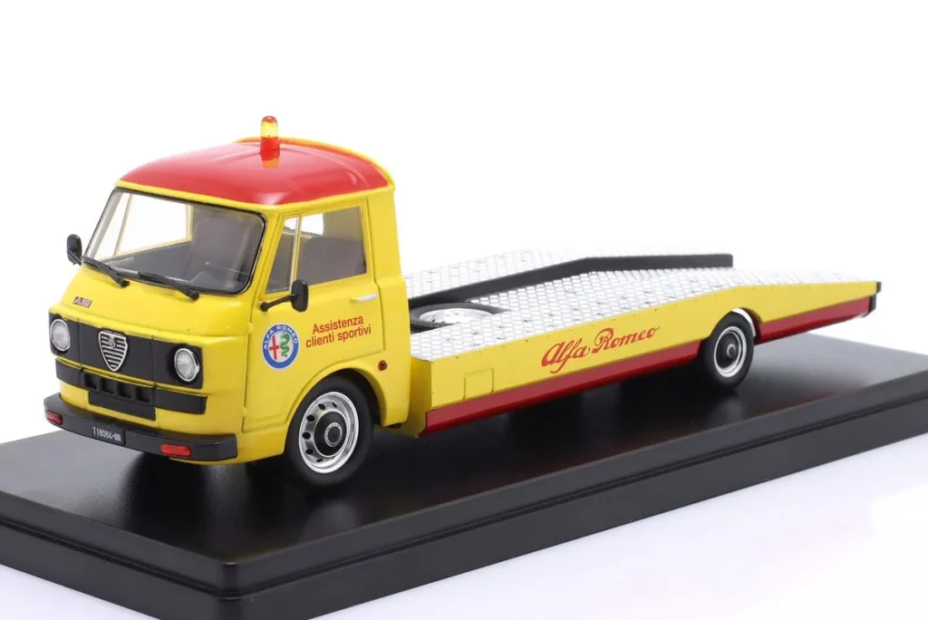 โมเดลรถ 1:43 Alfa Romeo A12 (F12) Serie 2 Abschleppwagen ปี 1977 สีเหลือง Mitica