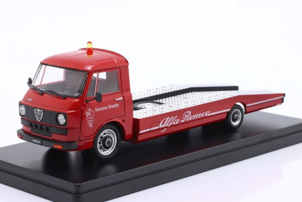 โมเดลรถ 1:43 Alfa Romeo A12 (F12) Serie 2 Abschleppwagen ปี 1977 สีแดง Mitica