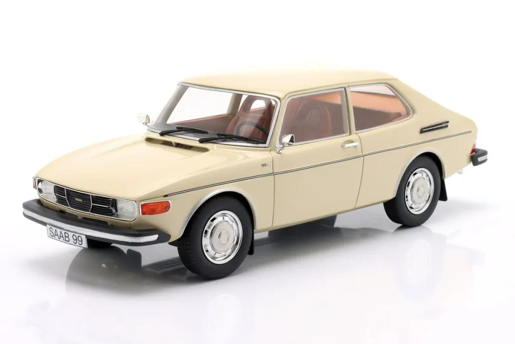 Model 1:18 Saab 99 Combi Coupe year 1975 Colour orchid white Cult Scale Models