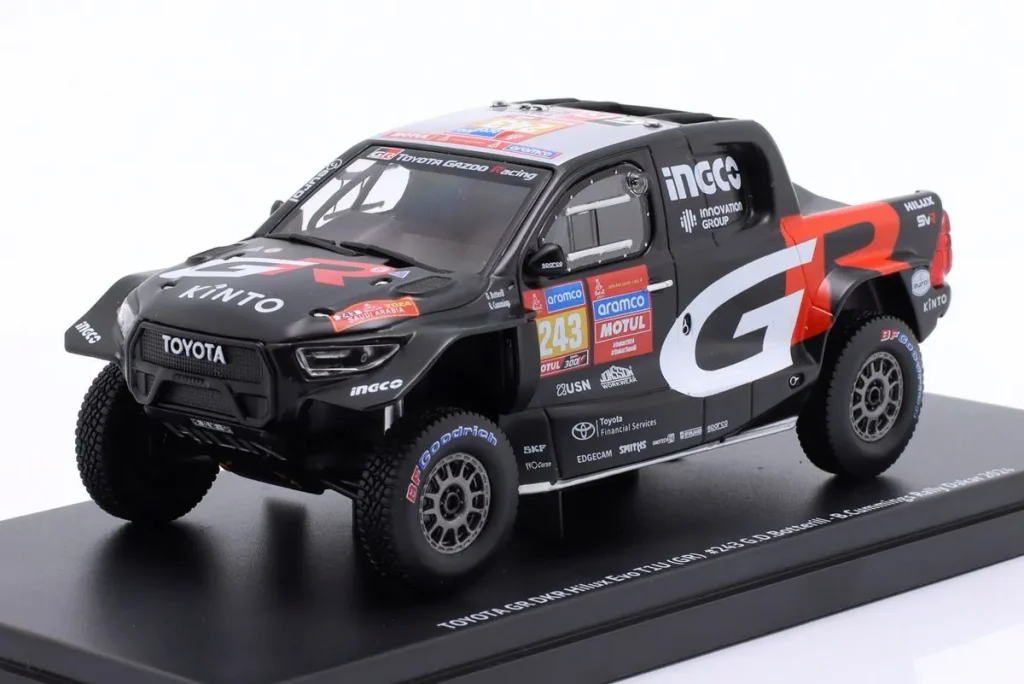 车型 1:43 Toyota GR DKR Hilux EVO T1U #243 Guy Botterill, Brett Cummings 排名 6 拉力赛 Dakar 年 2024 Ixo