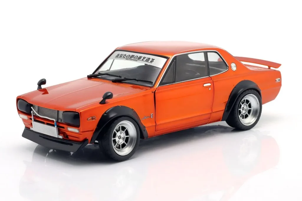 โมเดลรถ 1:43 Nissan Skyline (C10) RHD “Hakosuka” Solido Works ปี 1970 สีส้มเมทัลลิก Solido