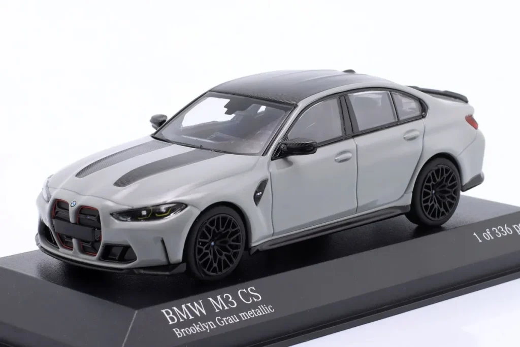 โมเดลรถ 1:43 BMW M3 CS ปี 2023 สี Brooklyn เทา เมทัลลิก Minichamps