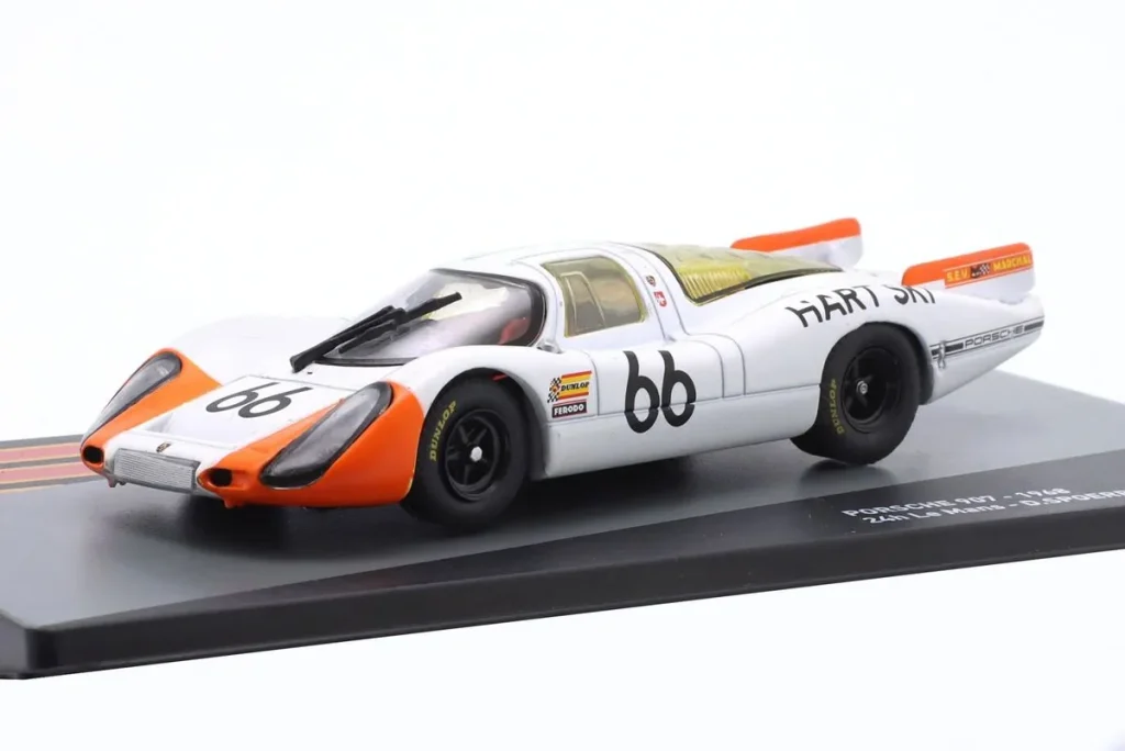 โมเดลรถ 1:43 Porsche 907LH #66 Rico Steinemann, Dieter Spoerry อันดับ 2 24h LeMans ปี 1968 Altaya