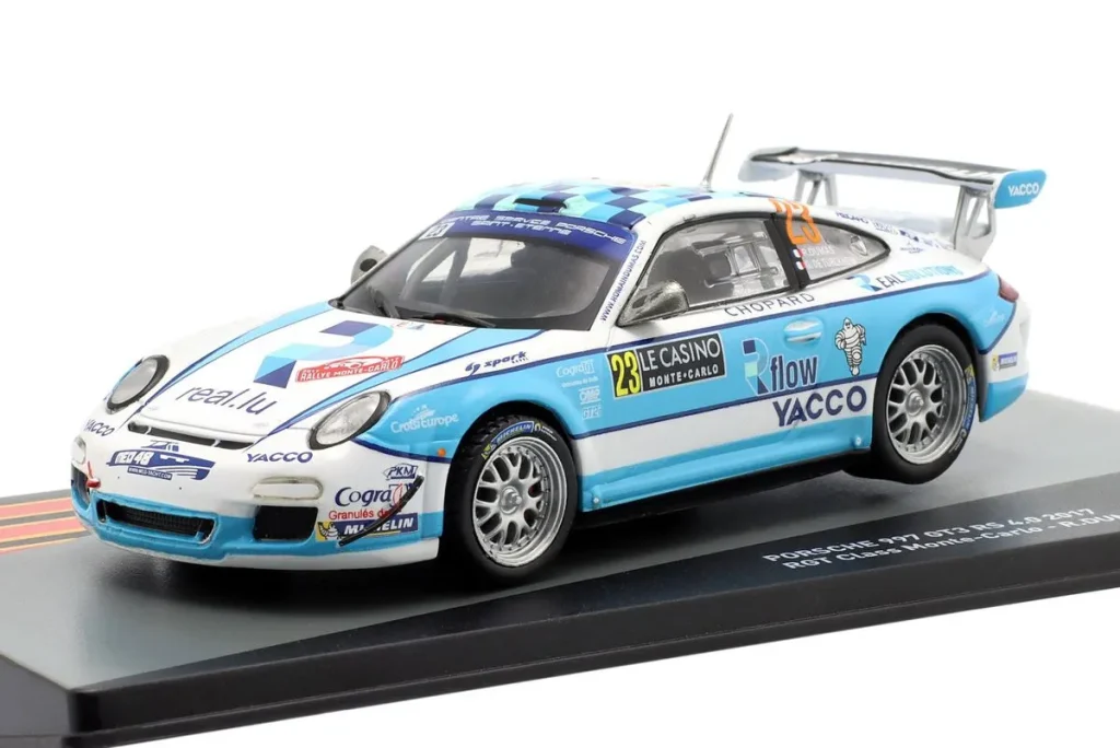 โมเดลรถ 1:43 Porsche 997 GT3 RS #23 Romain Dumas, Gilles De Turckheim อันดับ 26 แรลลี่ Monte Carlo ปี 2017 Altaya