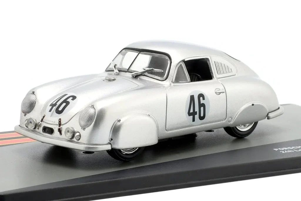 โมเดลรถ 1:43 Porsche 356 #46 Auguste Veuillet, Edmond Mouche อันดับ 20 24h LeMans ปี 1951 Altaya