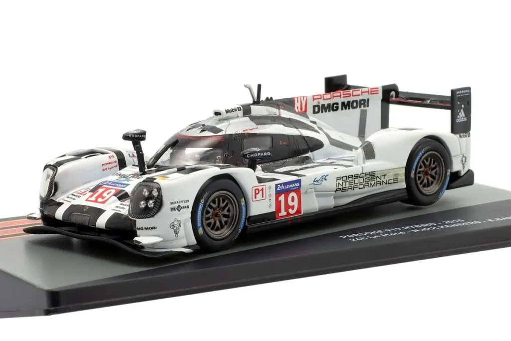 โมเดลรถ 1:43 Porsche 919 Hybrid #19 Nico Hülkenberg, Earl Bamber, Nick Tandy 24 ชั่วโมง เลอมังส์ ปี 2015 Altaya