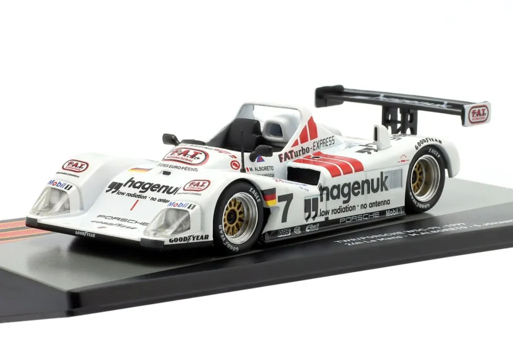 โมเดลรถ 1:43 Porsche TWR WSC-95 #7 Michele Alboreto, Stefan Johansson, Tom Kristensen 24 ชั่วโมง เลอมังส์ ปี 1997 Altaya