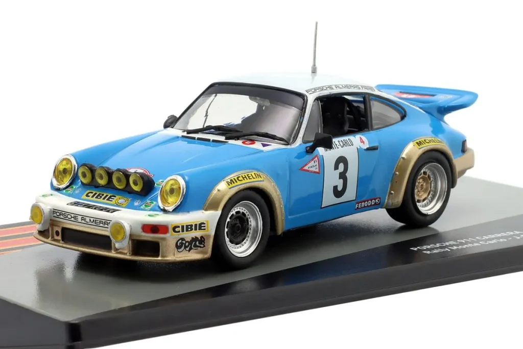 โมเดลรถ 1:43 Porsche 911 Carrera #3 Jean-PierreNicolas, Vincent Laverne ผู้ชนะ แรลลี่ Monte Carlo ปี 1978 Altaya