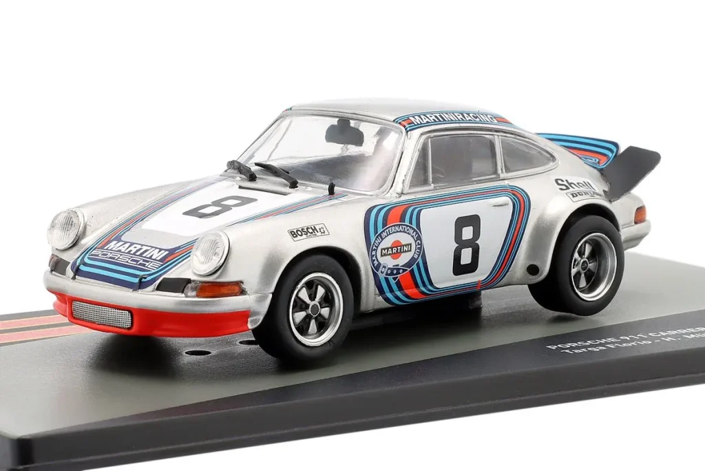 โมเดลรถ 1:43 Porsche 911 Carrera RSR #8 Herbert Müller, Gijs van Lennep ผู้ชนะ Targa Florio ปี 1973 Altaya