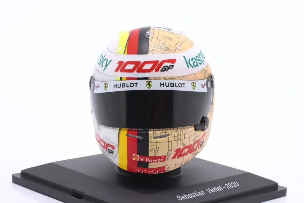仿真赛车头盔 1:5 Ferrari SF1000 #5 Sebastian Vettel 一级方程式年 2020 Spark MW8ALA0039