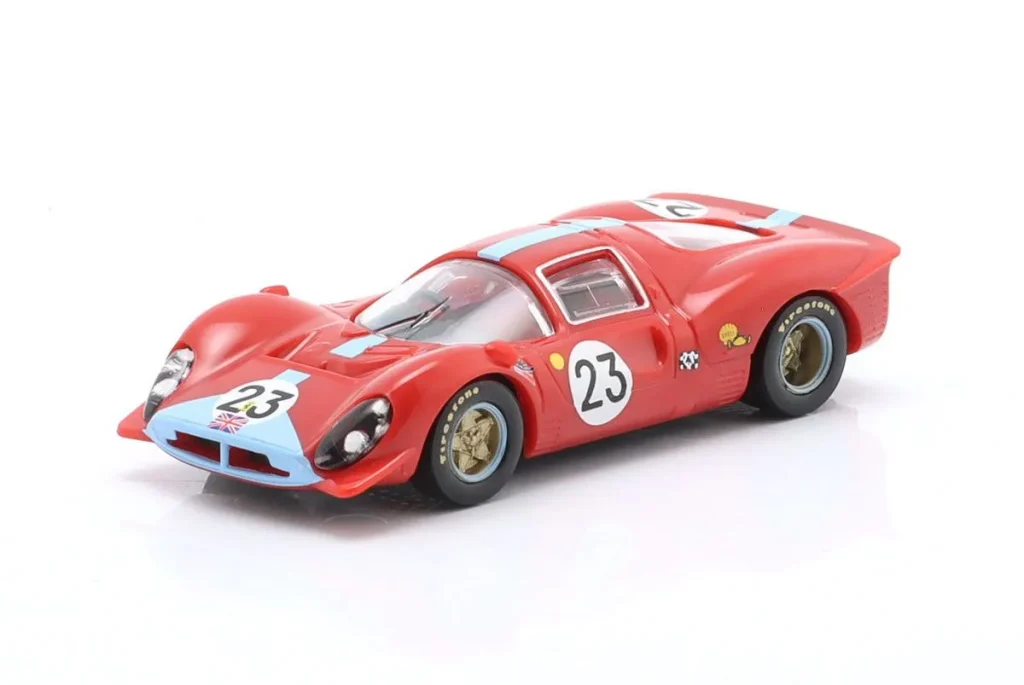 โมเดลรถ 1:87 Ferrari 412 P #23 Richard Attwood, Piers Courage 24 ชั่วโมง เลอมังส์ ปี 1967 Wiking