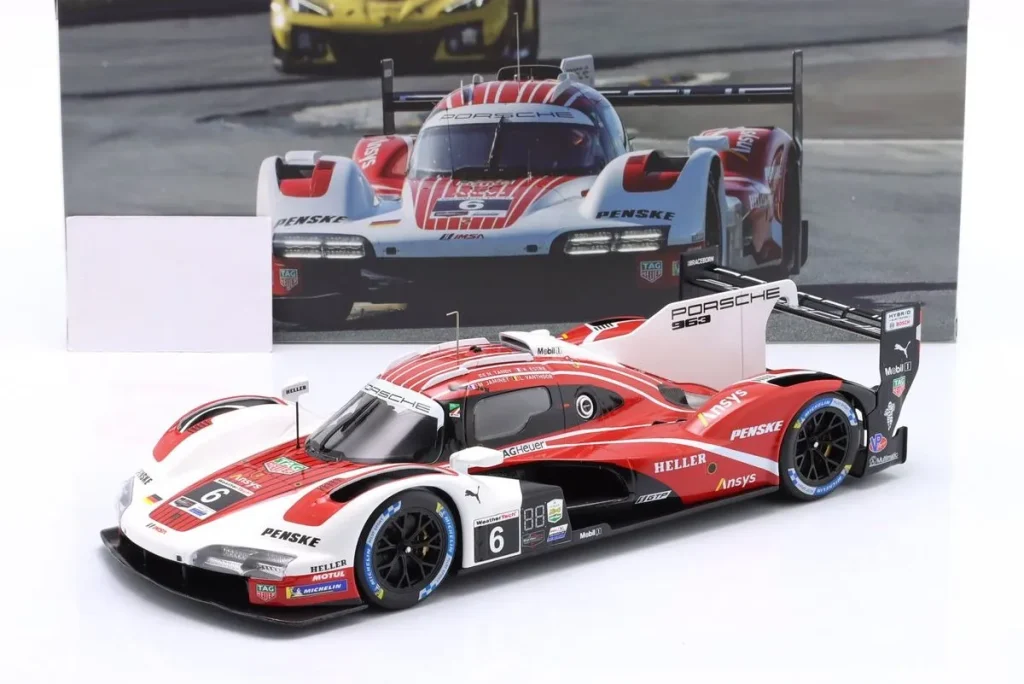 โมเดลรถ 1:18 Porsche 963 #6 Kévin Estre, Mathieu Jaminet, Nick Tandy, Laurens Vanthoor 24 ชั่วโมง เดย์โทนา ปี 2024 Ixo